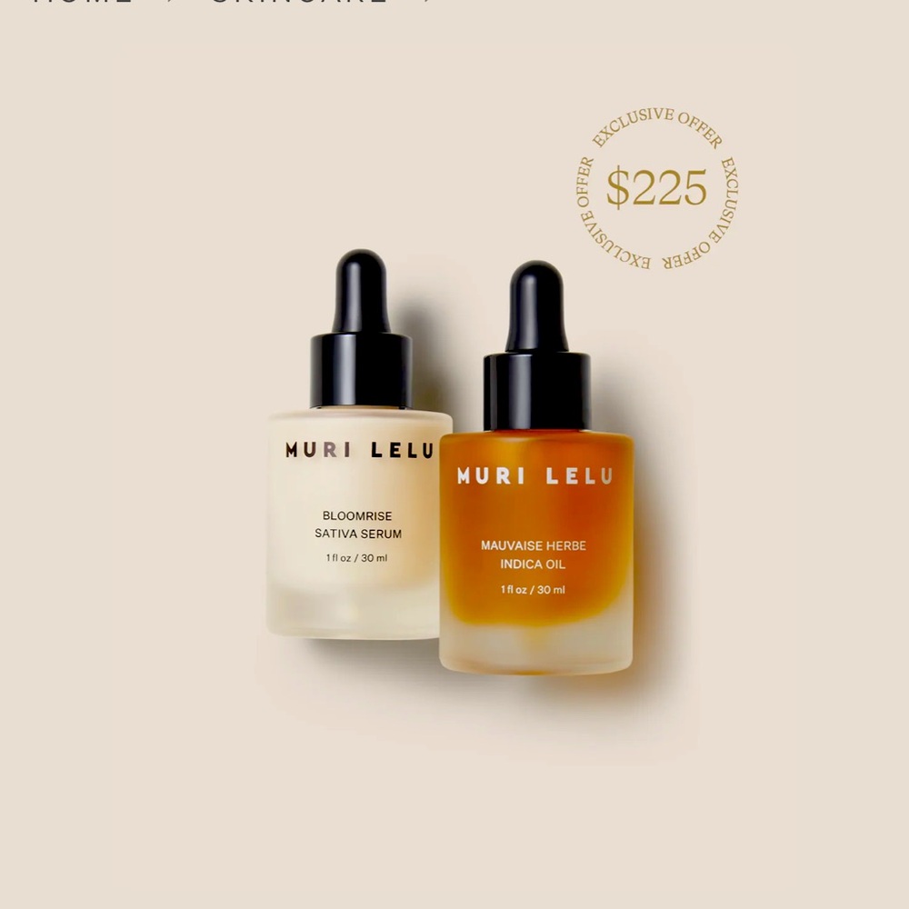 New/Unopened Muri Lelu Bloomrise And Mauvaise Herbe Face Oil Full Flower Ritual